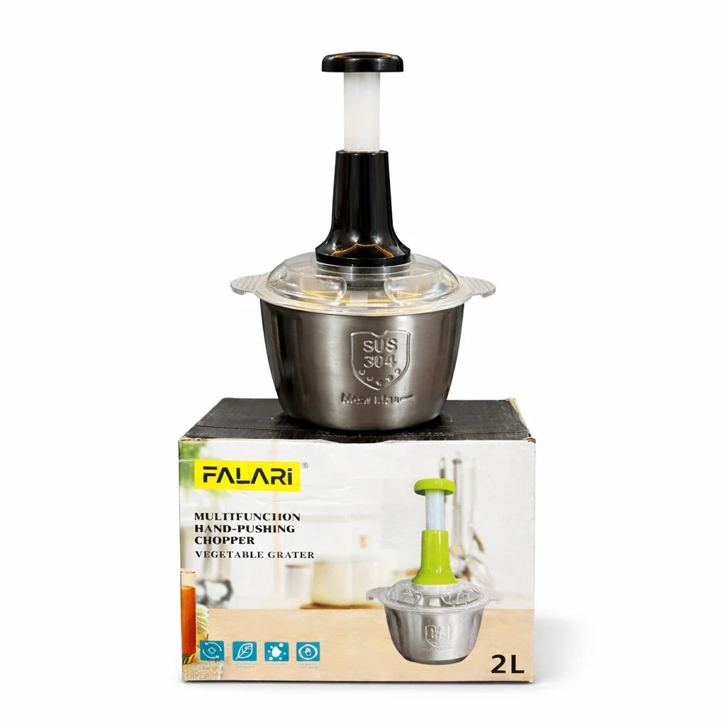 Manual Food Chopper 2L Stainless Steel