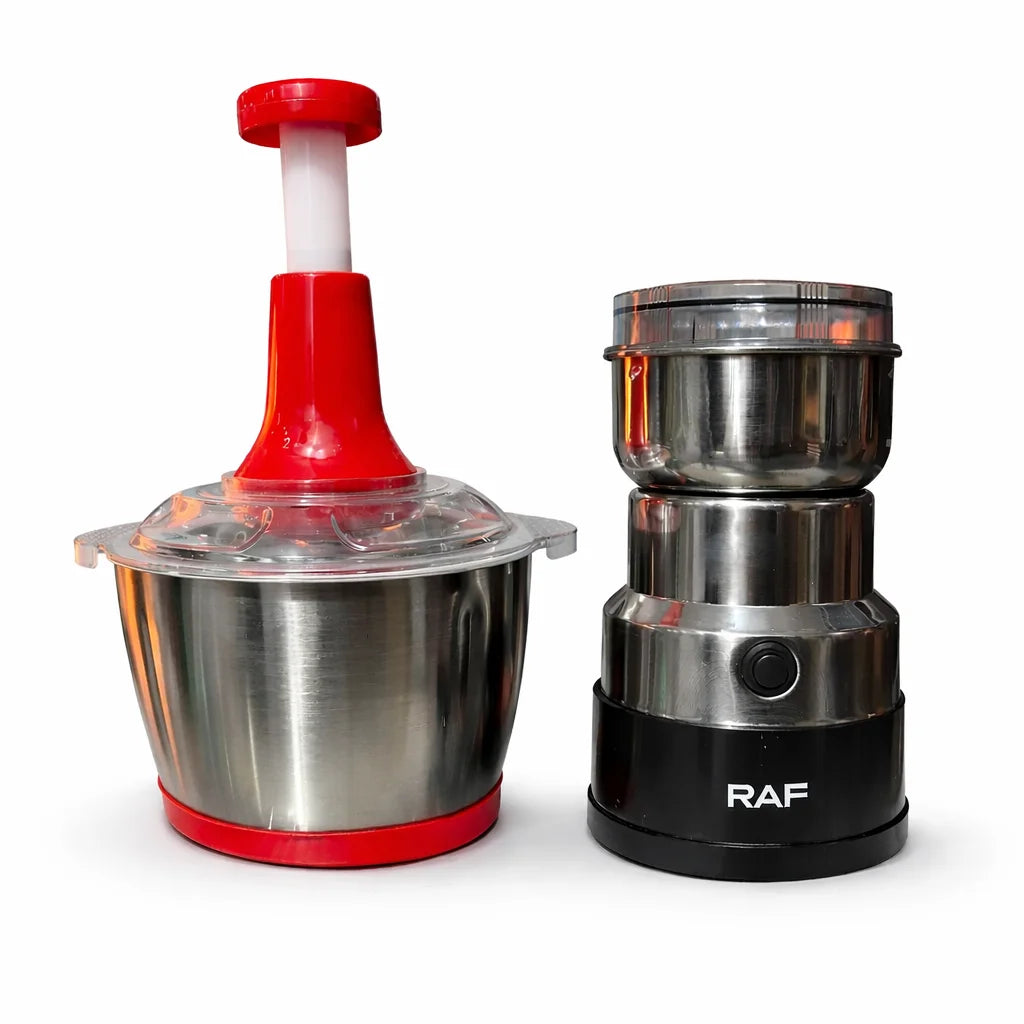 Hand Push Chopper + Coffee Grinder 2-in-1 Bundle Deal
