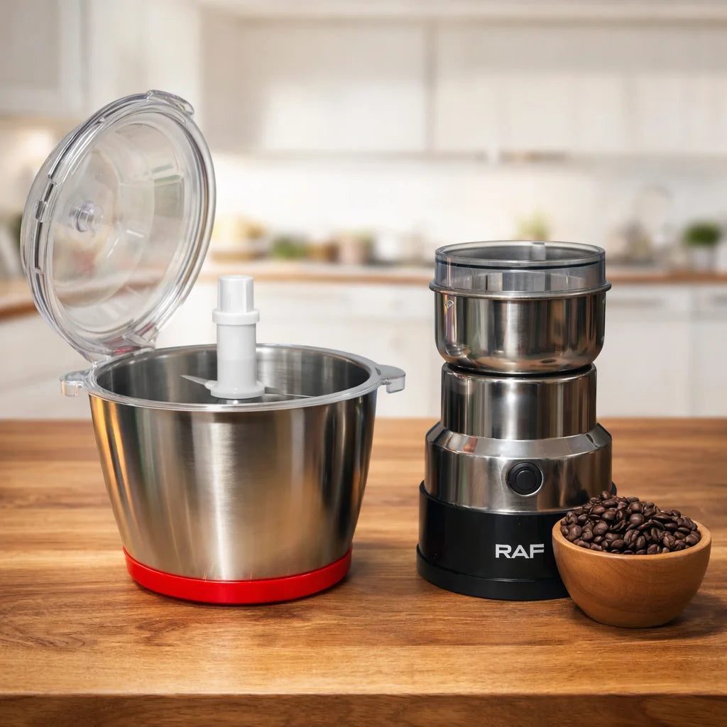 Hand Push Chopper + Coffee Grinder 2-in-1 Bundle Deal
