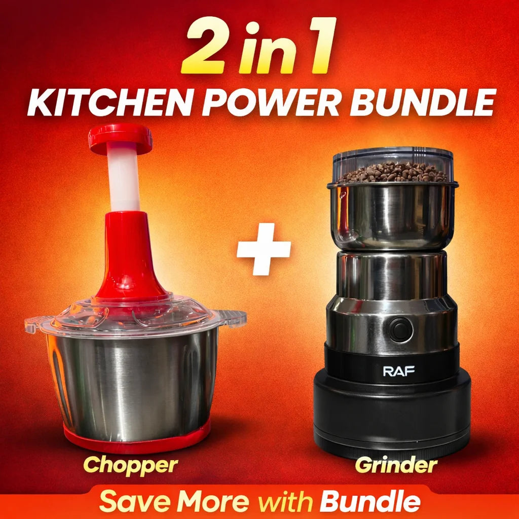 Hand Push Chopper + Coffee Grinder 2-in-1 Bundle Deal